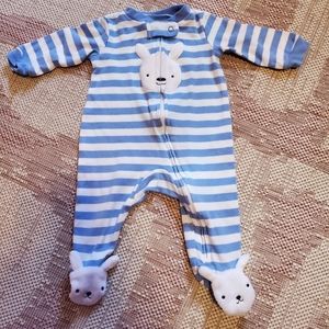 Baby Bunny Striped Feet Pajamas